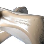 Salvatore Ferragamo  8 beige patent leather peep-toe pumps heels Vara bow nude Photo 8