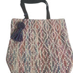Ruggine Women's Multicolor Woven Fringe Tote Bag Boho Photo 0