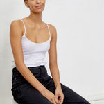 Ninety Percent White Organic Cotton Ribbed Camisole Tank Top Women's Size Small Photo 0