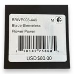 BAD BIRDIE Flower Power Sleeveless Blade Polo Shirt Womens MEDIUM Golf Tennis Photo 3