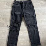 PacSun  Black Denim Distressed Mom Jeans (25) Photo 0