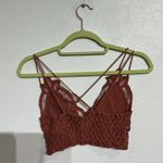 Free People  One Copper Adella Crochet Lace Bralette Sz S Photo 9