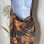 Saress Cross Over Beach Cover Up Dress Brown Photo 3
