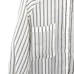 Flawless  Women’s Boutique Oversized Puff Sleeve Sheer Button Down Shirt Photo 3