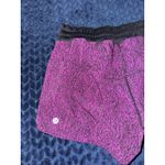 Lululemon Women's Run Times Shorts Speckled Foil Magenta Purple Black Size 6 Photo 1