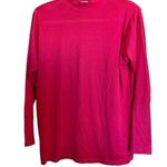 Diane Gilman Womens Size Large Red Silk Blend Mock Neck Stretch Blouse Top Photo 0
