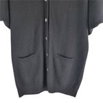 Vince V-neck 1/4 Button Up Cashmere Cardigan Black Dolman Sleeves Size S Photo 2