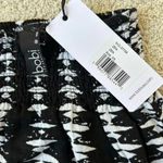 Bobi NWT  maxi skirt 100% cotton black and white pattern smocked waist XS Photo 2