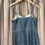 Mossimo Chambray Denim Spaghetti Strap Fit & Flare Circle Print Dress Medium Blue Photo 12