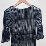 Evereve Allison Joy Black and White Printed Dress 3/4 Length Sleeves Size Small Photo 8