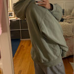 Brandy Melville  Sage Green Zip-Up Hoodie Photo 0