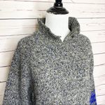 Vintage Segue Gray & Blue Fair Isle Wool Sweater Size Medium Photo 4