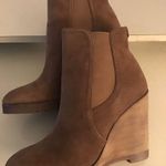 Michael Kors women chestnut brown platform wedge boots US 7.5 Photo 5