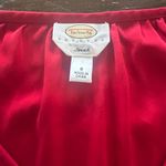 Talbots Red Silk Split Flyaway Front Tunic Top Shirt Blouse Womens Size 8 Petite Photo 6
