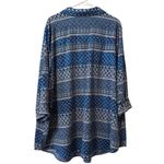 Catherines Women Size 2X 22/24W Tunic Zip Collar Pockets Slits 3/4 Sleeve Office Photo 1