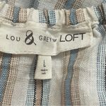 Lou & grey LOFT Linen striped shorts romper sleeveless womens size large Photo 11