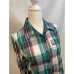 Natural Reflections Cabincore M Plaid Button Down Shirt Womens Cotton Gorpcore  Photo 4