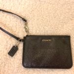 Coach Black Glitter Wallet Wristlet Photo 0