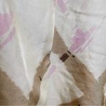 Gap 100% silk pleated skirt Women’s size 4 Geometric Print Lined Light Pink Tan Photo 12