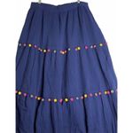 Caslon ‎ Womens Maxi Tiered Skirt Navy Blue Cotton P Photo 2