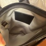 Coach  Alex Swingpack Satin Fabric Black Patent Leather Purse Photo 5