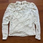 Anthropologie NWT Mare x Cream Floral Lace Long Sleeve Blouse Built in Tank XXS Photo 10