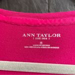 Ann Taylor  Women’s Small Fuchsia V-Neck Short Sleeve Tee Summer Beach Vacation Photo 1