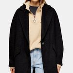 Topshop nwt black slouch longline coat 12 Photo 3