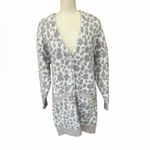 UGG  Tomara Animal Print Oversized Wool Blend Cardigan Sweater Sz S $198 Photo 1
