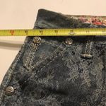 Miss Me  Blue Lace Print Floral Pattern Boho Denim Jean Shorts TP4480H size 27 Photo 2
