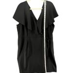 Eloquii  Dress Plus Size 24 Black Surplice Ruffled Cape Wrap Tie Waist Flattering Photo 8