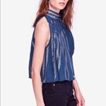Free People NWT Glitter City Sequins Detailing Blouse Photo 4