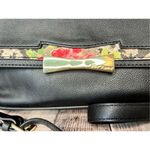 Betsey Johnson Black Leather Top Handle Satchel Crossbody Handbag Retails $100 Photo 2