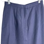 Vintage Richard Evans Pencil Skirt S Navy Blue Wool Blend Lined Button Zip Photo 3