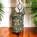 Red Leaf Green Floral Ruffle Button Photo 5