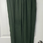 Loft NWOT  women’s high rise straight olive green stretch elastic‎ loose pants S Photo 0