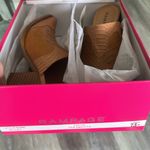 Rampage  Riley Western Cowboy boots  Mules heeled Tan slip on size 7.5 Photo 5