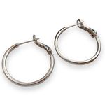 Lightweight Silver Hoop Earrings for Women Classic Simple Style Photo 0
