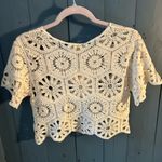 Rebellion  Cream Crochet Women's Top Photo 4