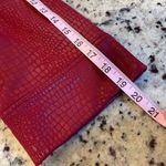 Ruby Rd. Crocodile Print Faux Suede Jacket Maroon Size 12 Red Photo 8