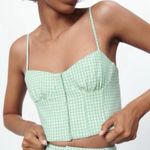 ZARA Gingham Corset Top Photo 0