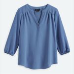 Fortune + Ivy Cindy Button Detail Blouse Blue Medium NWT STITCH FIX Photo 1