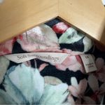 Soft Surroundings NWOT  Floral Puffer Velvet Jacket With Pockets Size 1X Photo 2