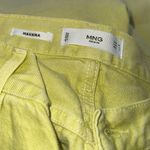 Mango NWT MNG Highwaist straight cropped jeans LIME GREEN Photo 9