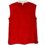 J.Crew Womens Sleeveless Red Blouse Size 10 V Photo 0
