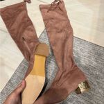 Catherine Malandrino Blush Pink Gold Glitter Heel Thigh High Boots Holidays Photo 7