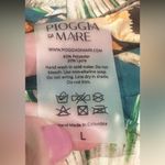 Pioggia di Mare Floral Long Sleeve Crop Top Swim Sz L Artsy comfy Green Size L Photo 2