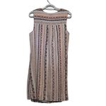 New Directions Womens Green Peach Tan White Lined V Photo 1