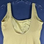 Lucky Brand  Swimsuit Womens Medium Yellow Textured One Piece Tank Lined Stretch Photo 11