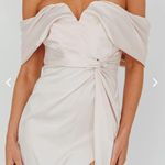 Selfie Leslie Amaryllis Off-Shoulder Twist Maxi Dress Pearl Photo 0